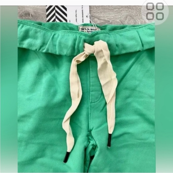 FREE PEOPLE X SANDRINE ROSE BUSH Green Drawstring Jogger Sweatpants NWT NIP - Picture 9 of 12